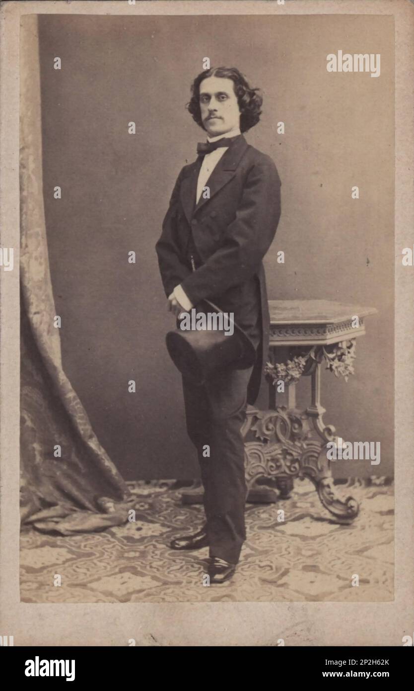 Ritratto del compositore Josef Strauss (1827-1870). Collezione privata. Foto Stock
