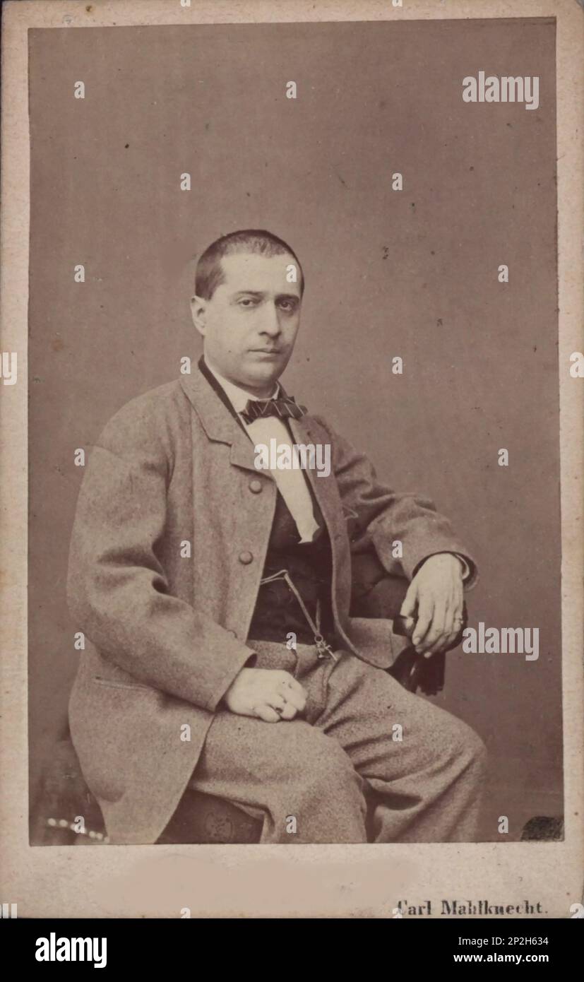 Ritratto del compositore Vincenzo Fioravanti (1799-1877), c. 1850. Collezione privata. Foto Stock