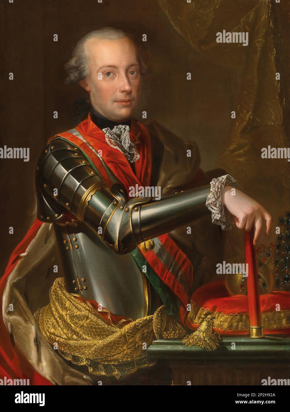 Ritratto di Leopoldo II, imperatore del Sacro Romano Impero (1747-1792). Collezione privata. Foto Stock