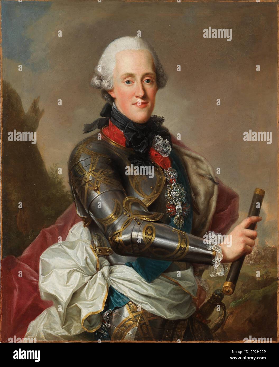 Ritratto del Principe Alberto Casimiro di Sassonia, Duca di Teschen (1738-1822). Collezione privata. Foto Stock