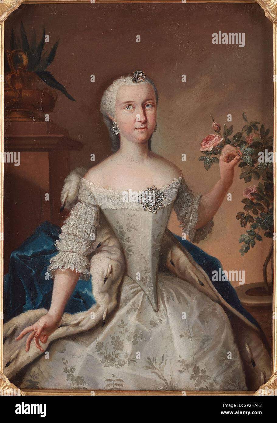Ritratto della principessa Sophia Dorothea di Prussia (1719-1765), metà del 18th ° secolo. Collezione privata. Foto Stock