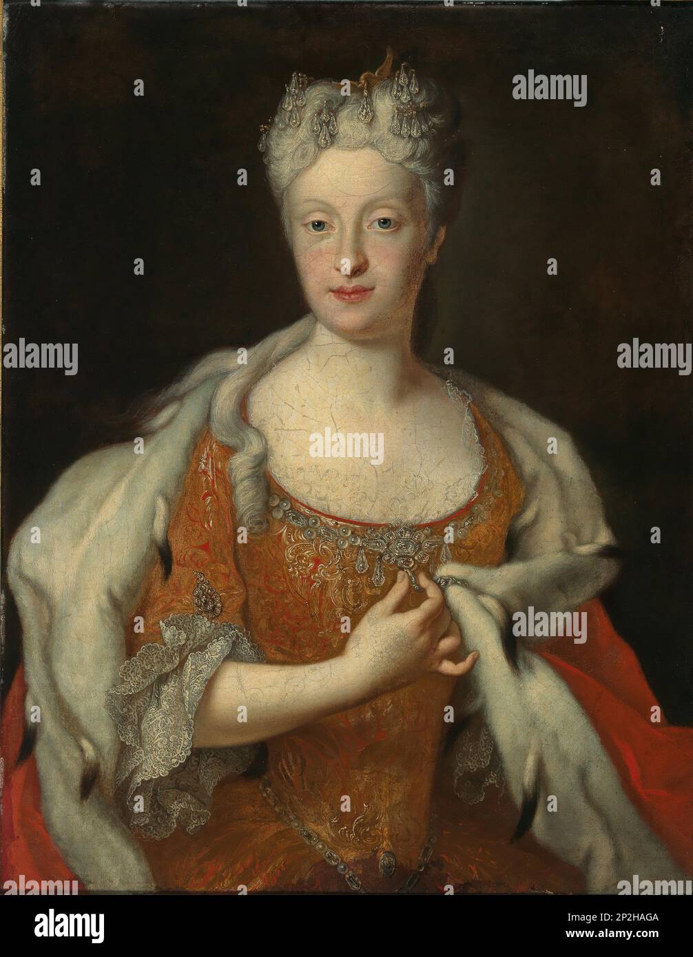 Ritratto di Maria Josepha d'Austria (1699-1757), 18th ° secolo. Collezione privata. Foto Stock