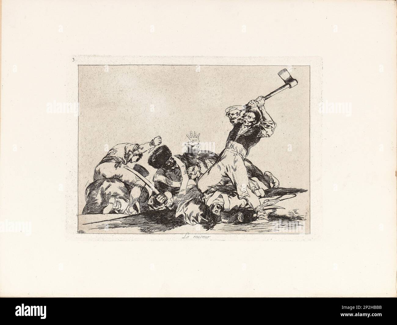 Los Desastres de la Guerra (i disastri della guerra), Plate 3: Lo mismo (lo stesso) , 1810s. Collezione privata. Foto Stock