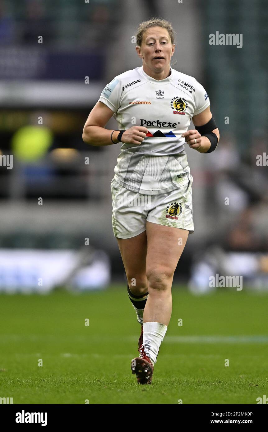 Twickenham, Regno Unito. 04th Mar, 2023. Allianz Premier 15s Rugby. Grande gioco 14. Capi Harlequins V Exeter. Stadio di Twickenham. Twickenham . Kate Zackary (Exeter) durante la partita di rugby Harlequins V Exeter Chiefs Allianz Premier 15s. Credit: Sport in Pictures/Alamy Live News Foto Stock