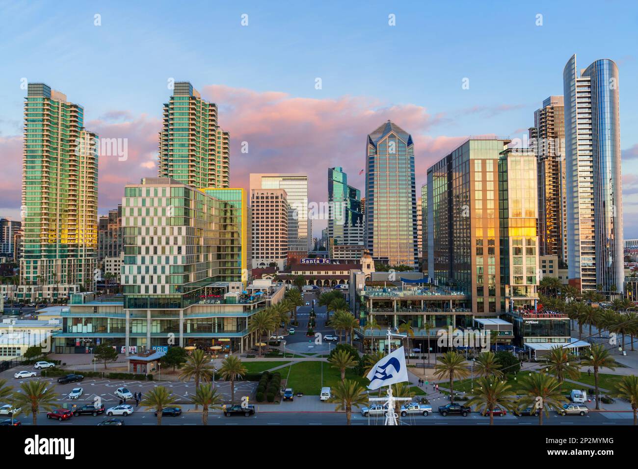 San Diego skyline, CALIFORNIA, STATI UNITI D'AMERICA Foto Stock