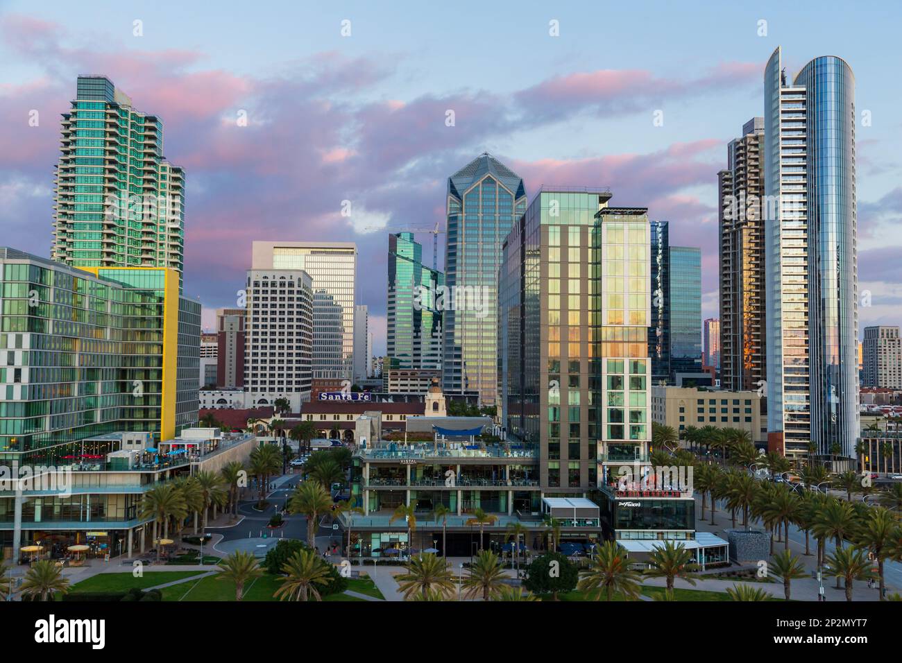 San Diego skyline, CALIFORNIA, STATI UNITI D'AMERICA Foto Stock