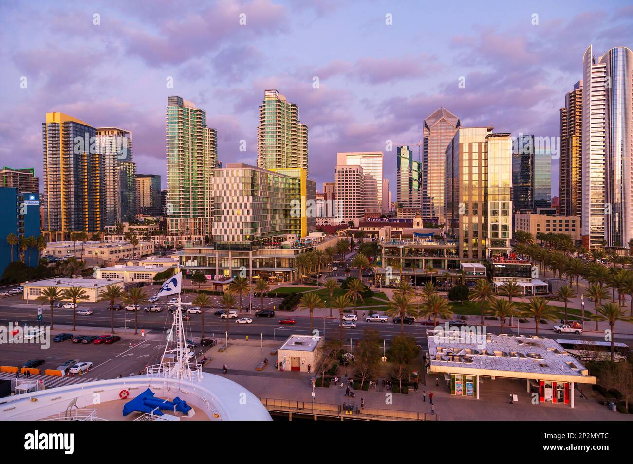San Diego skyline, CALIFORNIA, STATI UNITI D'AMERICA Foto Stock