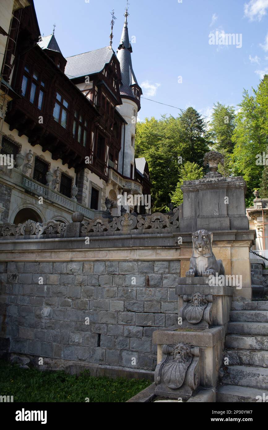 Il Castello di Peles in Sinaia, Romania Foto Stock