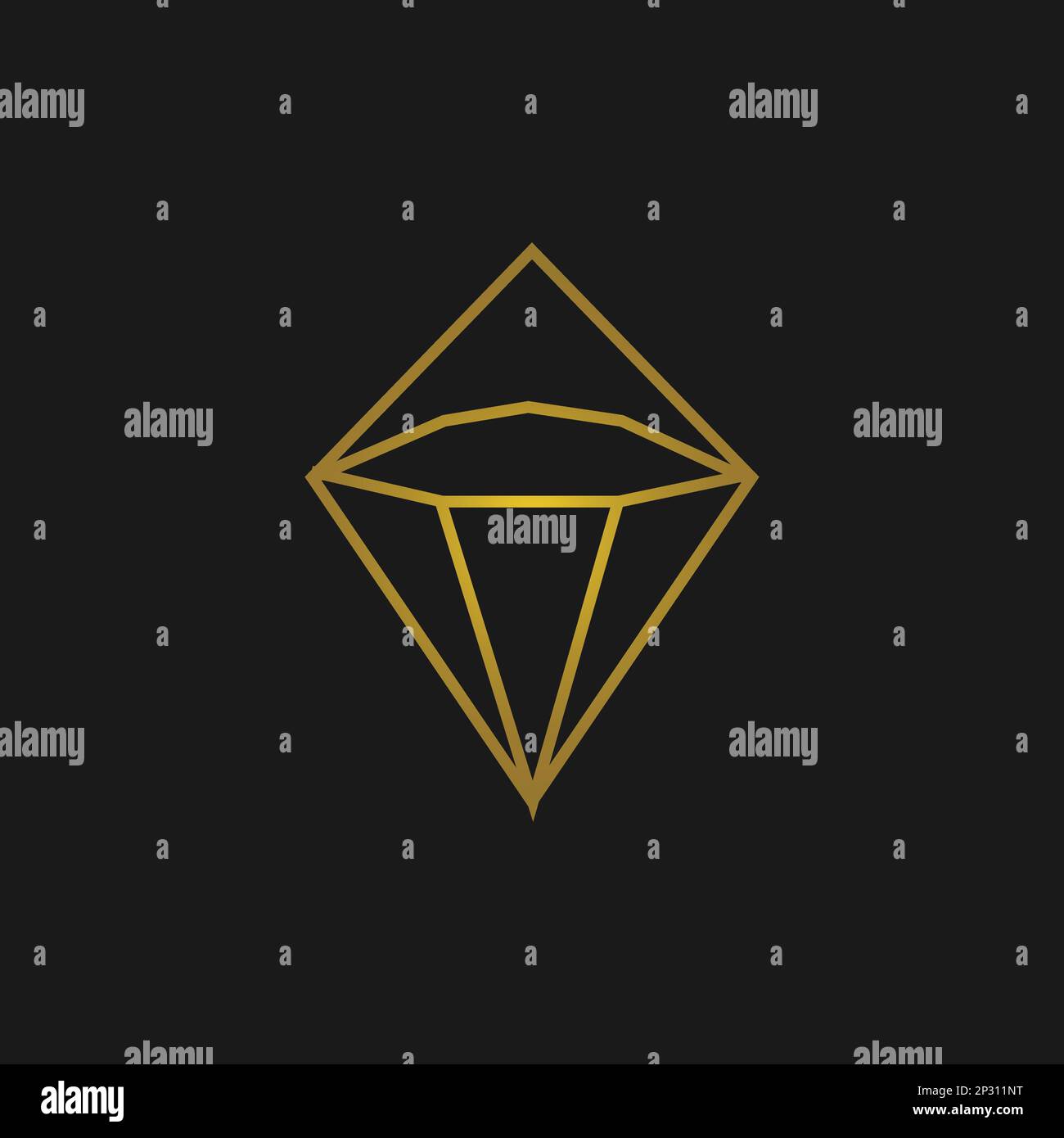 Linea diamantata ART geometry logo Icon vector.EPS 10 Illustrazione Vettoriale