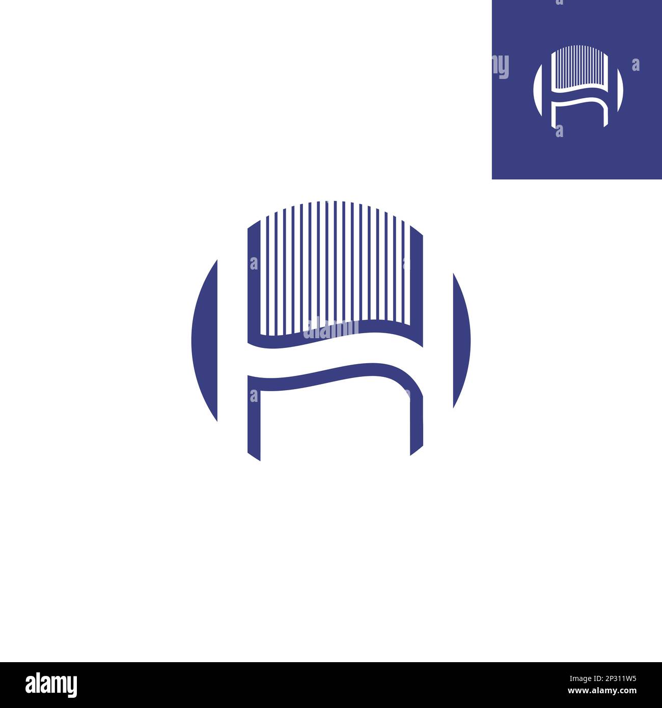 H ultimo logo modello vettore astratto Monogramma simbolo.EPS 10 Illustrazione Vettoriale