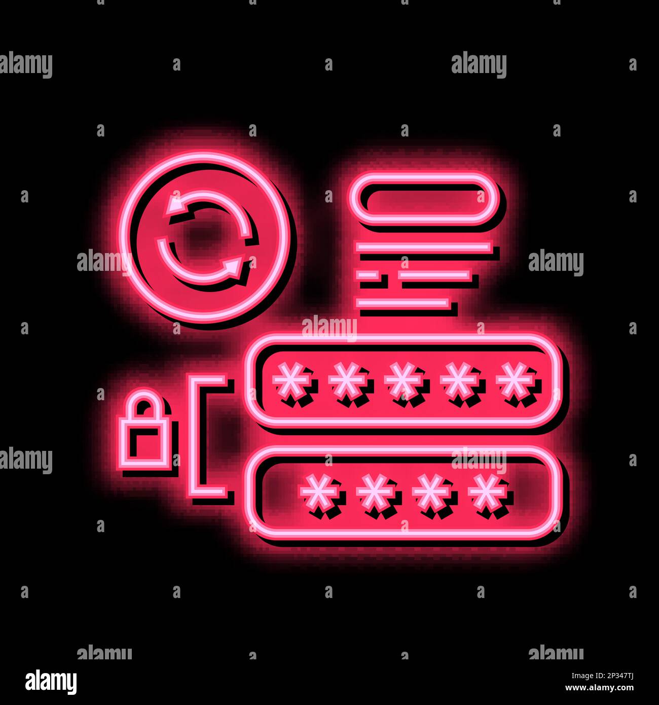 errore simbolo vettoriale icona a colori password Illustrazione Vettoriale