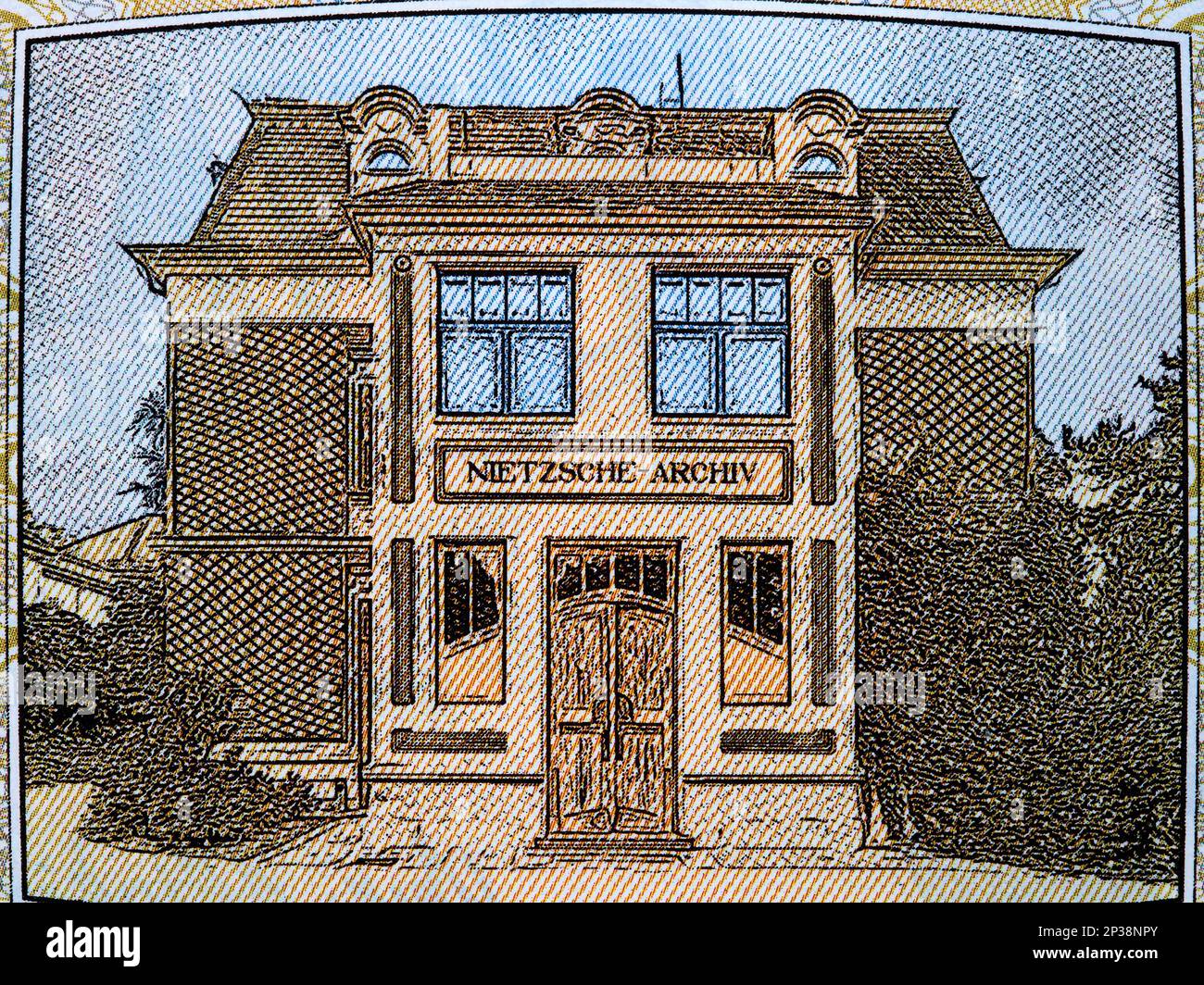 Nietzsche Archivio dal denaro tedesco - Marco Foto Stock
