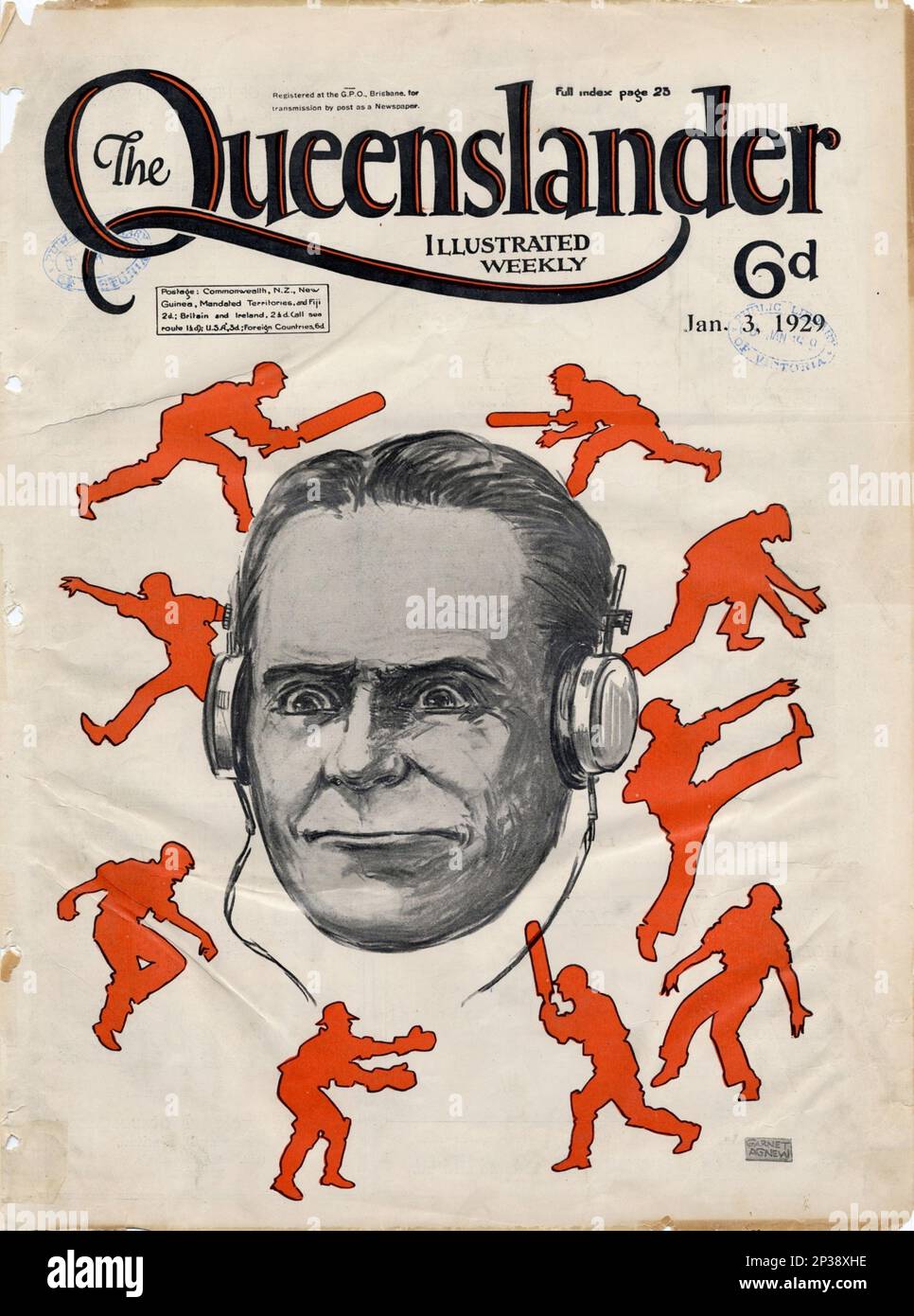 Copertina della rivista Queenslander, con gli aspetti degli stili di vita del Queensland negli anni '1920s e '1930s Foto Stock