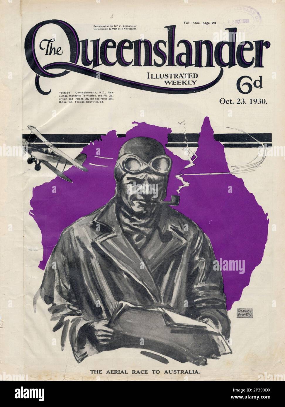 Copertina della rivista Queenslander, con gli aspetti degli stili di vita del Queensland negli anni '1920s e '1930s Foto Stock