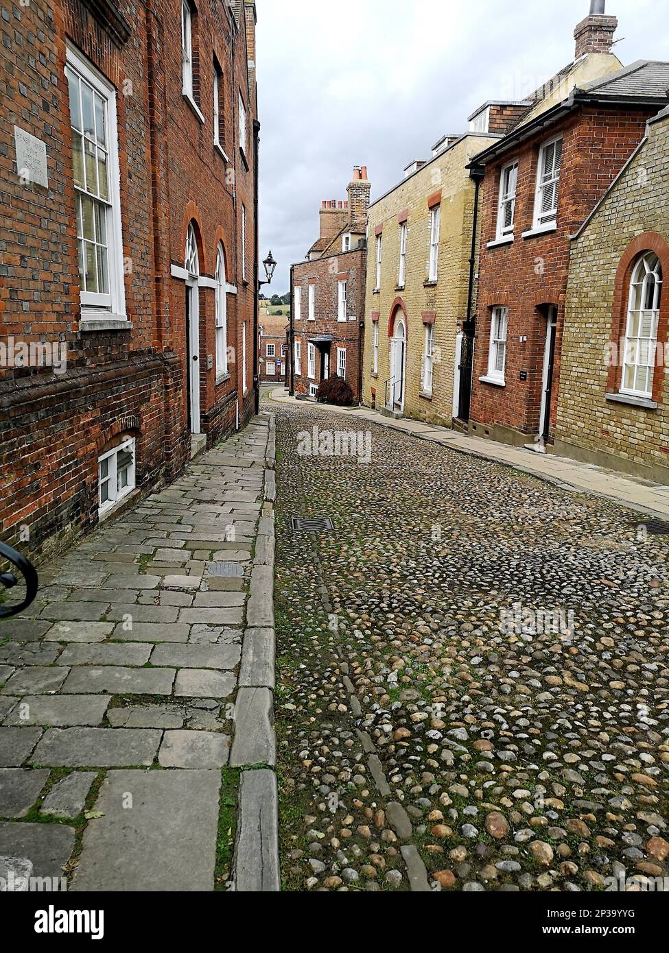 Una tradizionale scena di strada a Rye, Sussex orientale. Foto Stock