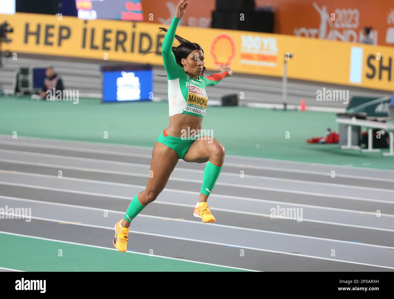 Patricia Mamona del Portogallo, Triple Jump Women durante i Campionati europei di atletica indoor 2023 il 4 marzo 2023 all'Atakoy Arena di Istanbul, Turchia - Photo: Laurent Lairys / DPPI/LiveMedia Foto Stock