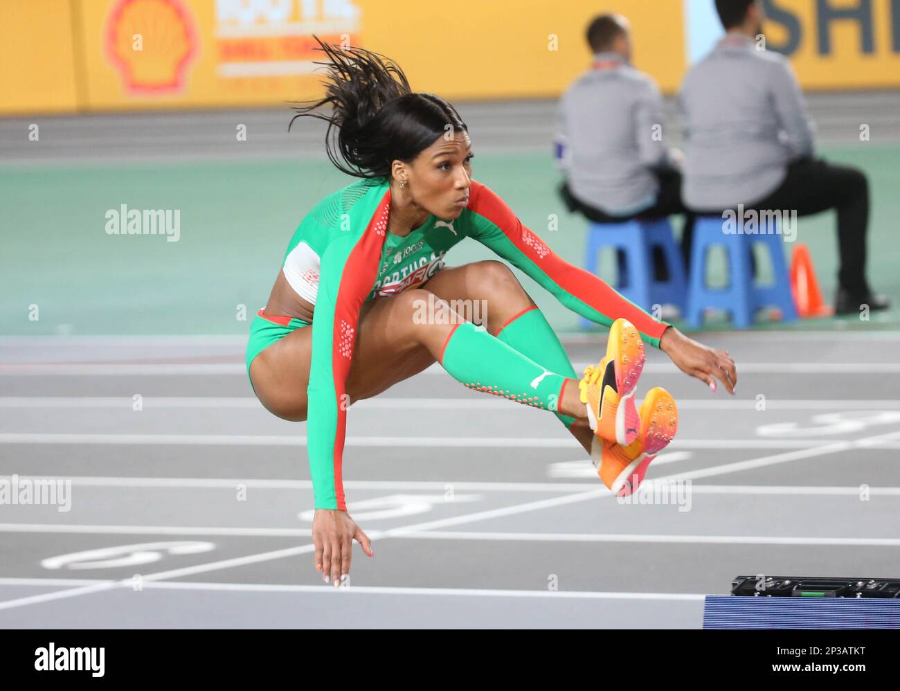 Patricia Mamona del Portogallo, Triple Jump Women durante i Campionati europei di atletica indoor 2023 il 4 marzo 2023 all'Atakoy Arena di Istanbul, Turchia - Photo: Laurent Lairys / DPPI/LiveMedia Foto Stock