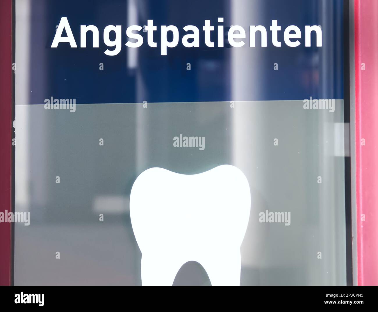 Angstpatienten segno - tedesco paura di dentisti Foto Stock