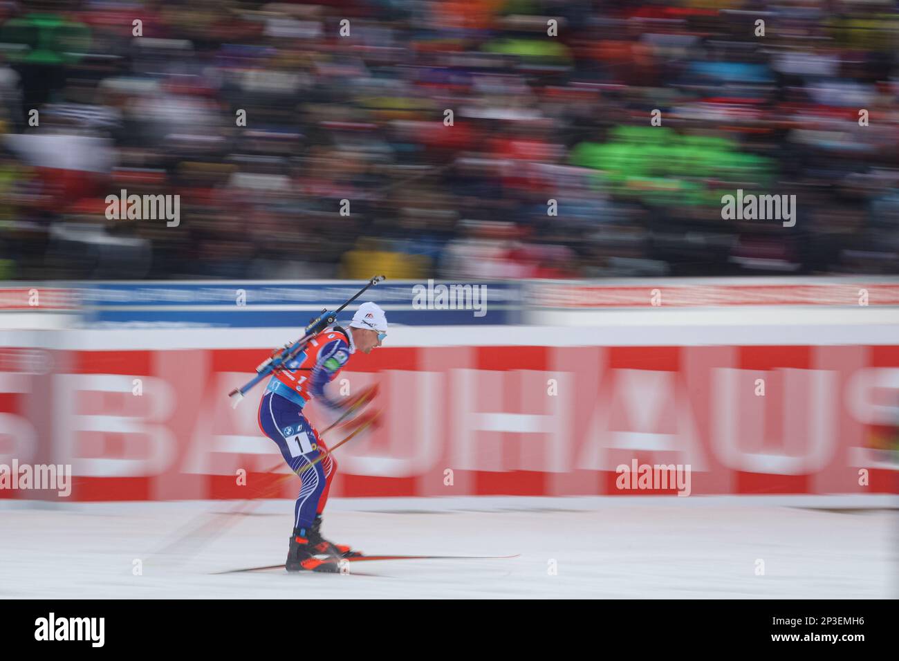 Gara di Coppa del mondo di Biathlon - staffetta mista, 5 marzo 2023 nove Mesto na Morave, regione di Zdar. Fabien Claude dalla Francia. (Foto CTK/Loskot Jaroslav) Foto Stock