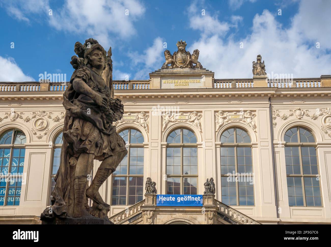 Museo dei trasporti di Dresda presso l'edificio Johanneum - Dresda, Soxony, Germania Foto Stock