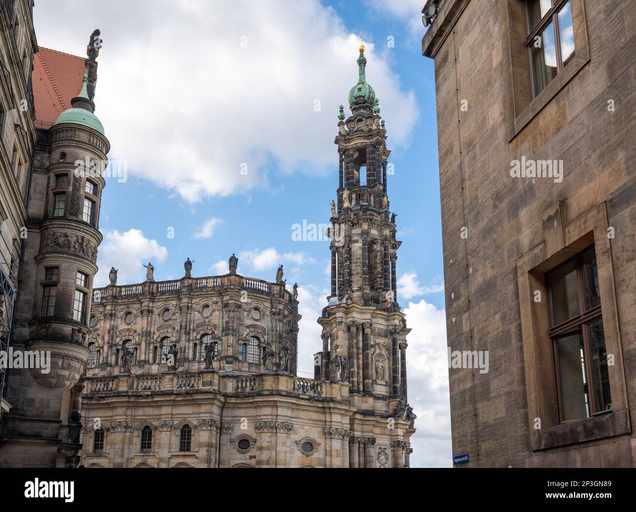 Cattedrale cattolica di Dresda - Dresda, Sassonia, Germania Foto Stock