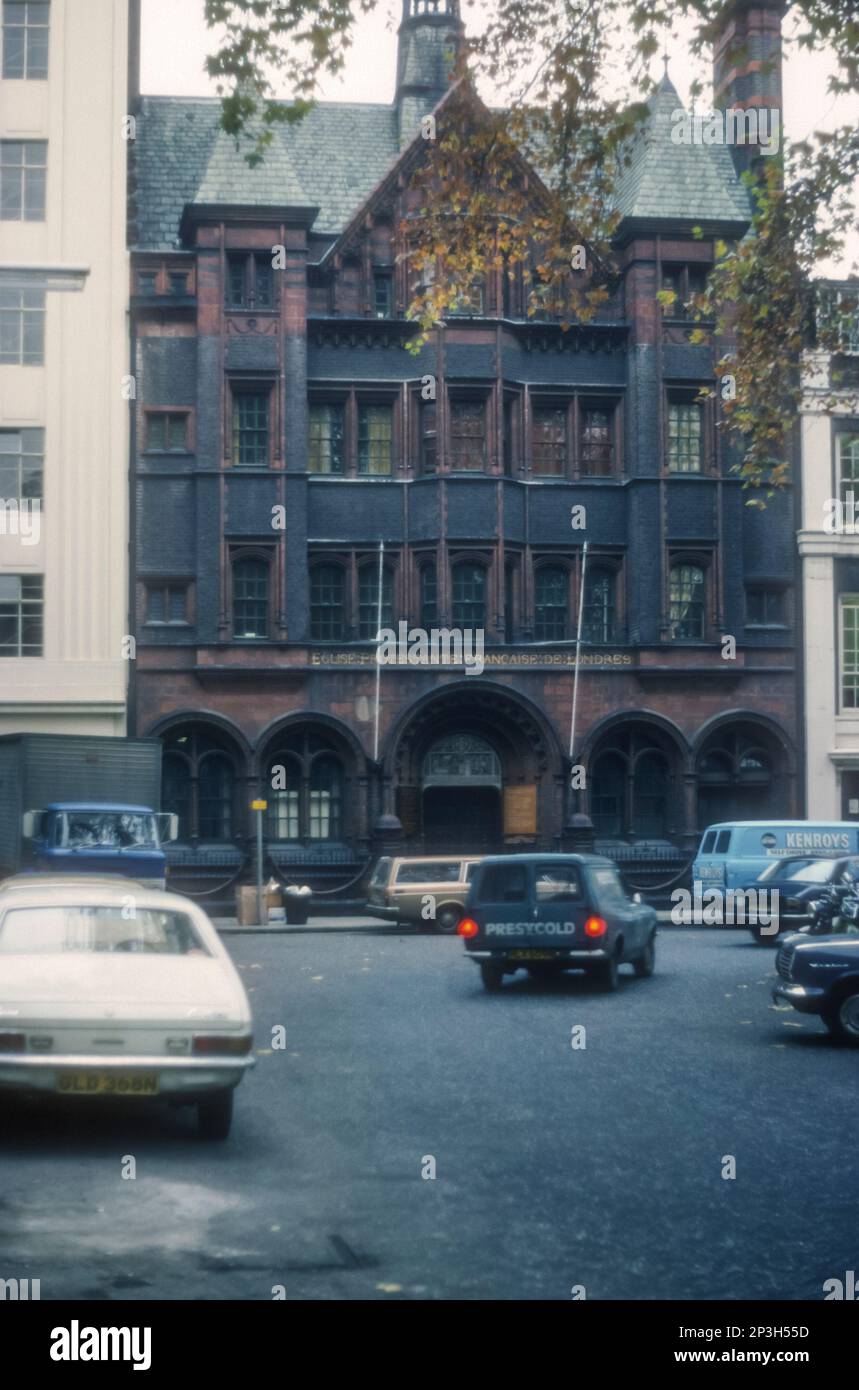 Archivio 1976 Fotografia della Chiesa francese in Piazza Soho. Foto Stock