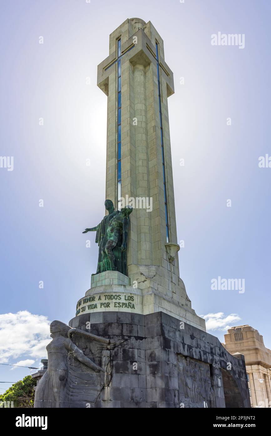 Monumento a los Caidos a Plaza de Espana a Santa Cruz de Tenerife. Monumento ai nazionalisti caduti nella guerra civile spagnola. Foto Stock