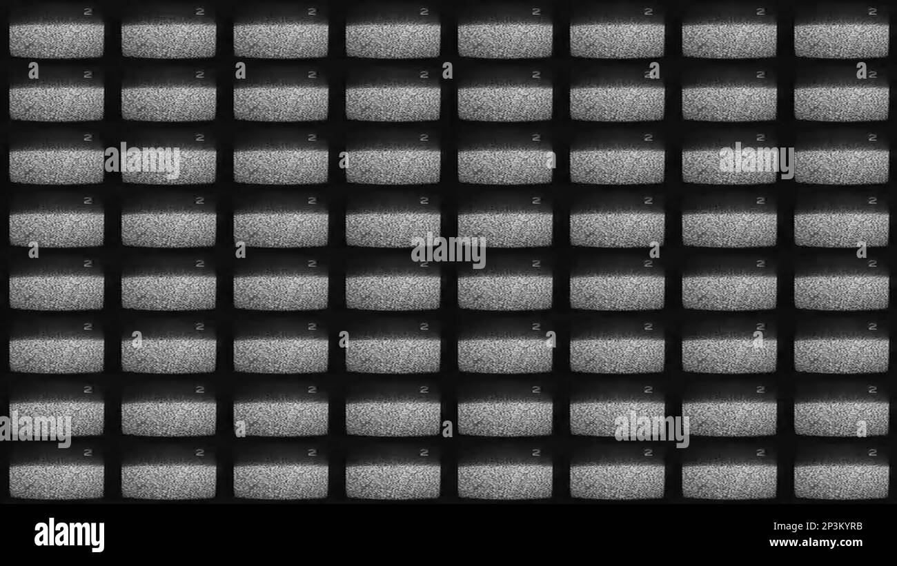 Schermo di rumore tv impostare statico canale venatura glitch Foto Stock