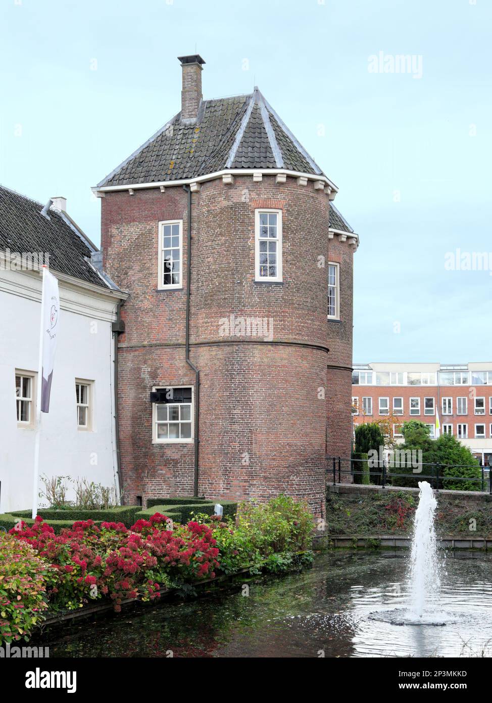 Montfoort, Paesi Bassi - 3 novembre 2022: Montfoort Castello (Kasteel Montfoort), nel centro della città, nella provincia di Utrecht Foto Stock