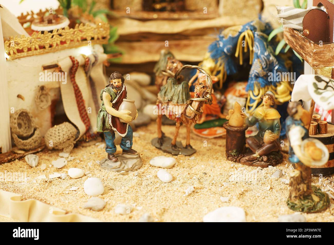 Presepio in stile arabo - piccolo negozio Foto Stock