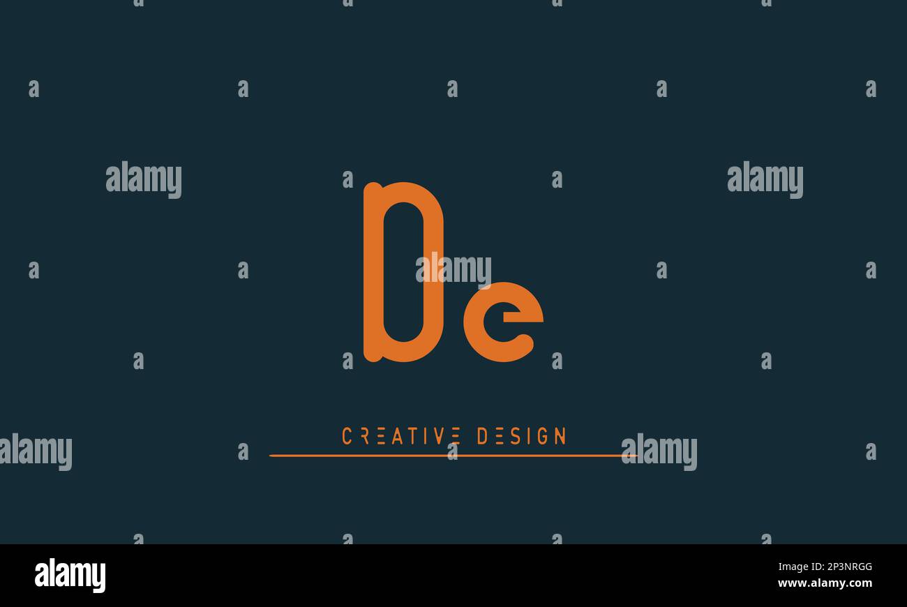 Lettere alfabetiche iniziali logo monogramma DE , ed Illustrazione Vettoriale