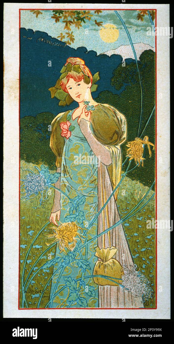 Disegno per un'illustrazione di cartolina, 1900. Foto Stock