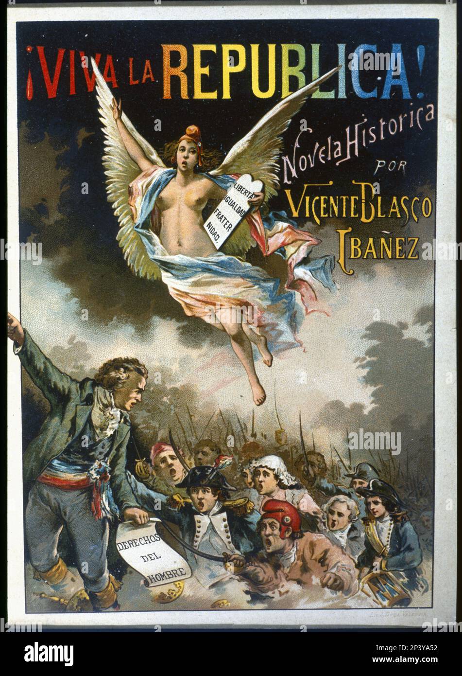 Viva la Repubblica !, 1893. Copertina del romanzo di Blasco Ib&#xE1;&#xf1;ez. Foto Stock