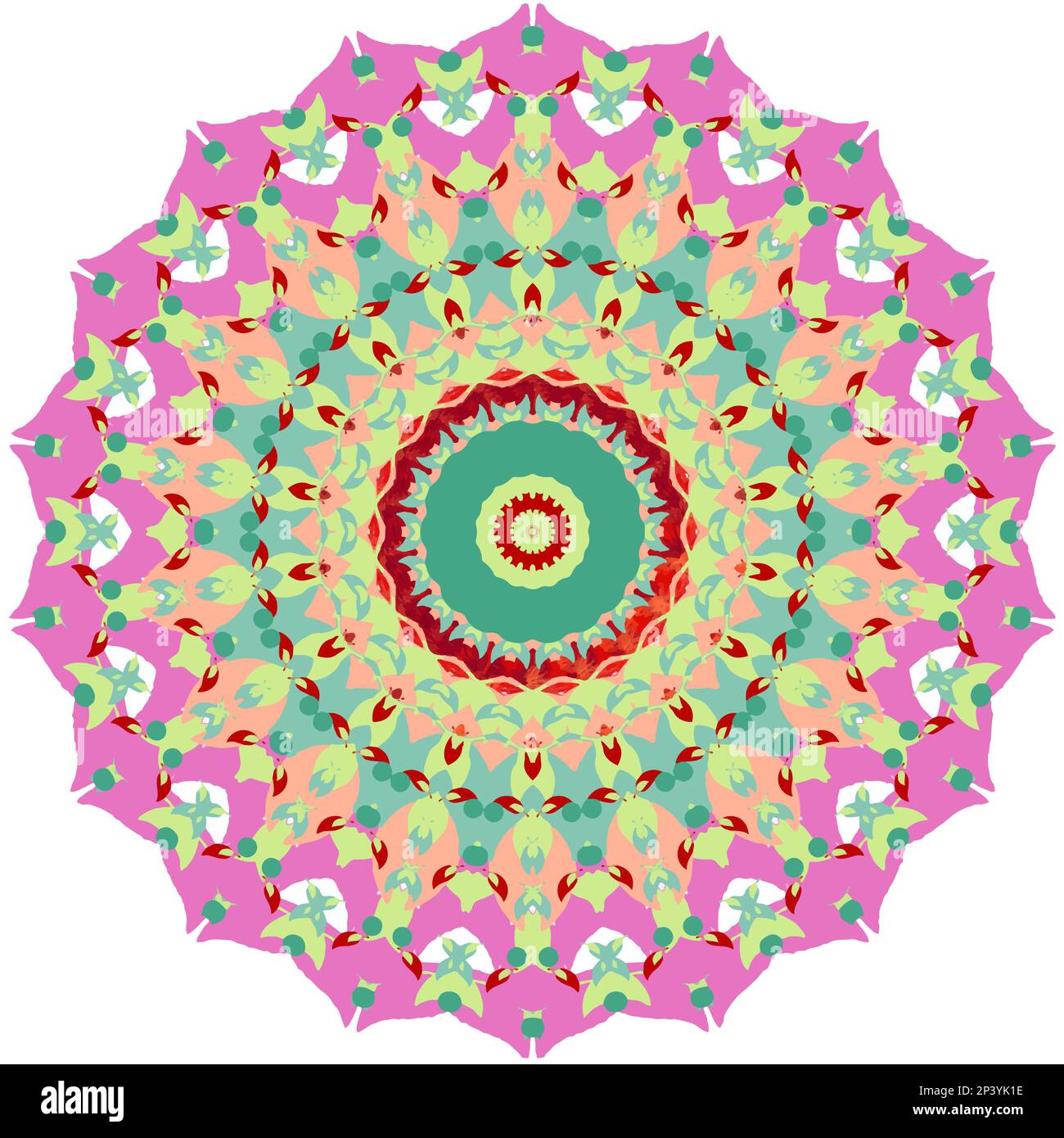 Mandala ornamentale di lusso per Henna, Mehndi, tatuaggio, decorazione, ornamento decorativo in stile etnico orientale, Template per tessuti, tende, vestiario Foto Stock