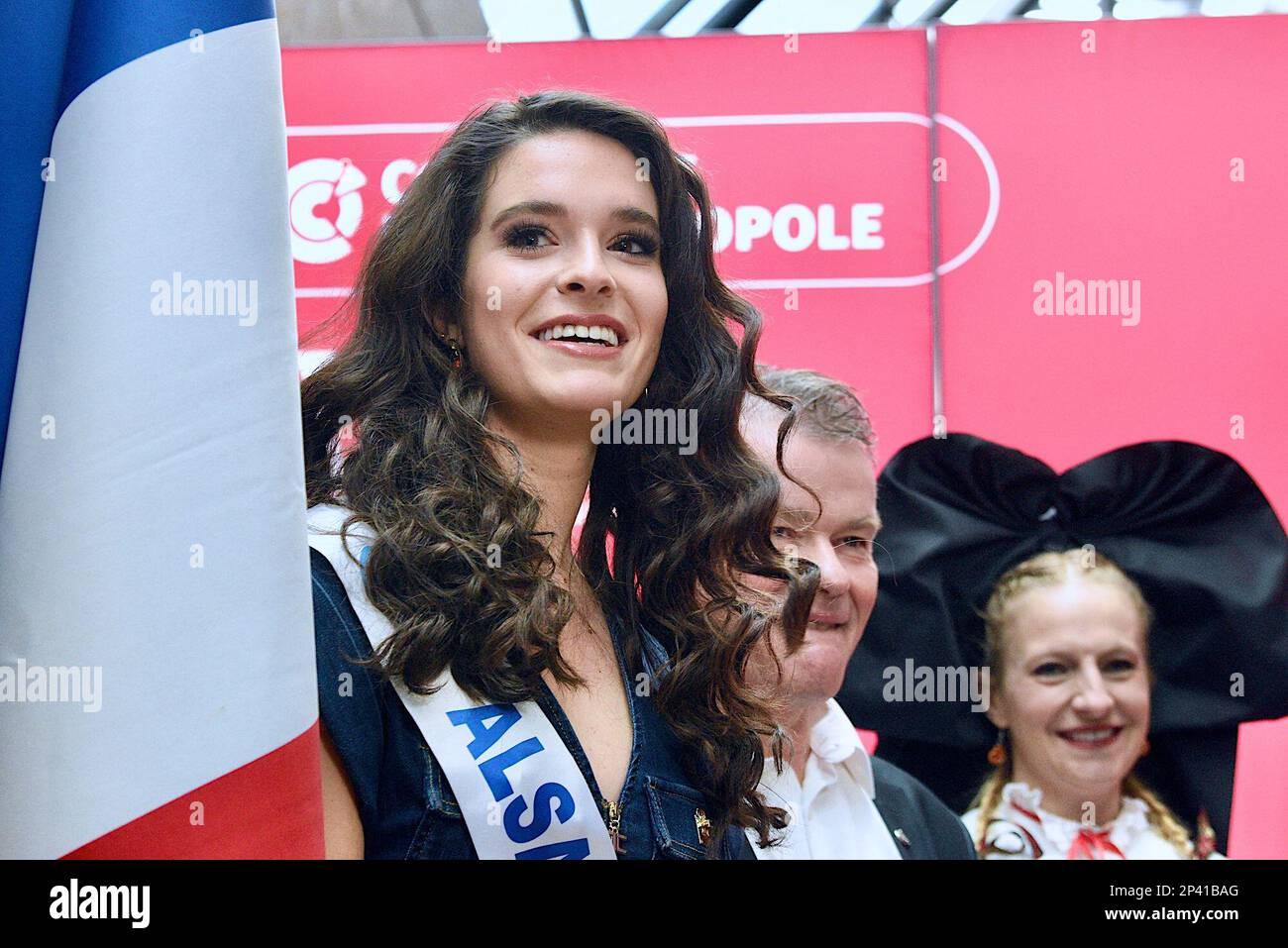 Strasburgo, Francia. 05th Mar, 2023. Inizio della cerimonia delle Guide Stars Michelin che si svolge durante due giorni a Strasburgo presso il Communauté Europénne d'Alsace e il Palais de la Musique et des Congrès. Alla presenza di Gwendal Poullennec, Guillaume Gomez, Jean Francois Piège, Frédéric Anton, Nicolas Stamm Corby, Jean-Luc Heimburger, Frédéric Bierry, Jean Luc Hoffmann, Monique Jung, Camille Sedira Miss Alsace.Strasbourg, Francia nordorientale, il 5 marzo 2023. Foto di Nicolas Roses/ ABACAPRESS.COM Credit: Abaca Press/Alamy Live News Foto Stock