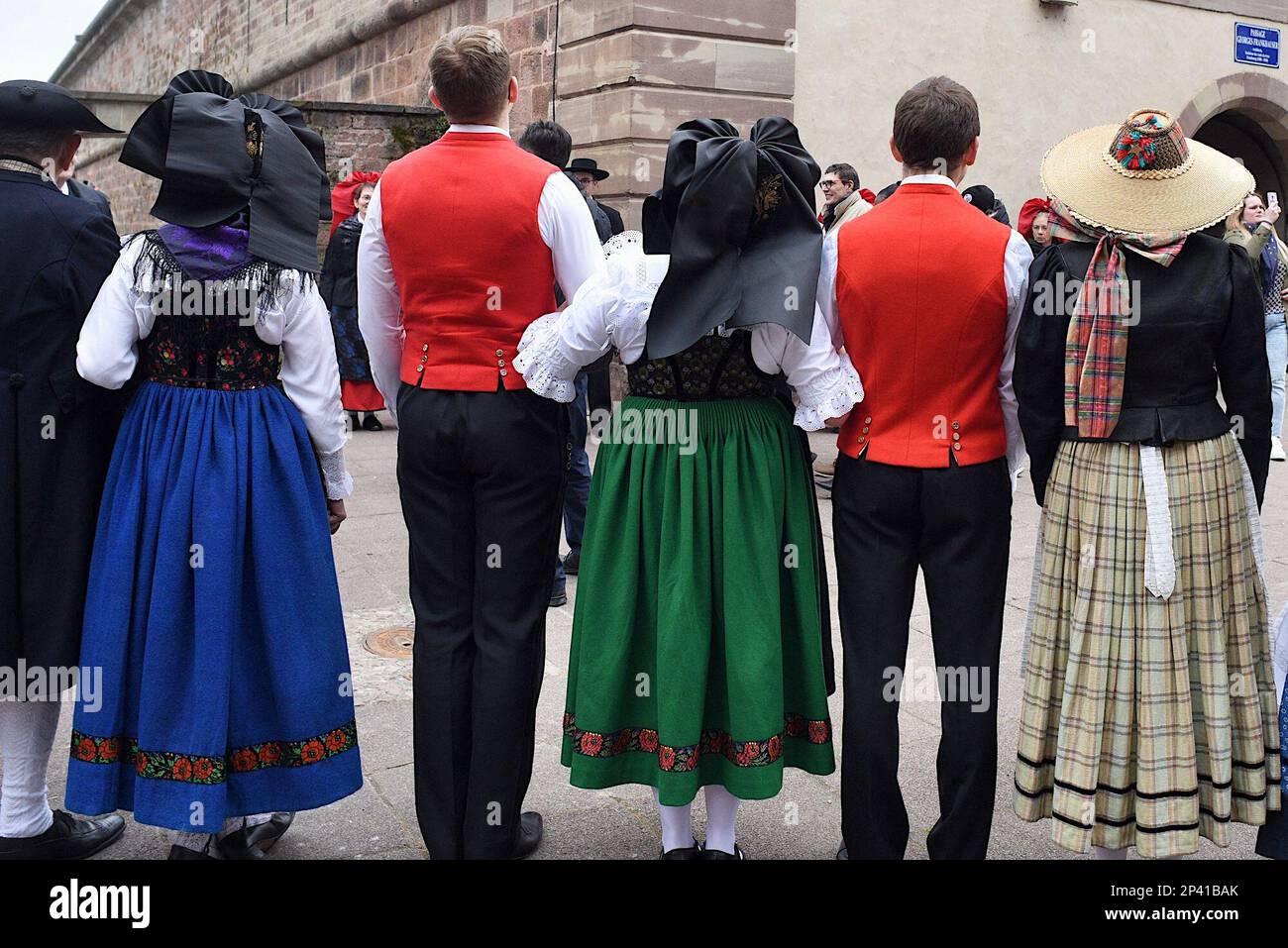 Strasburgo, Francia. 05th Mar, 2023. Inizio della cerimonia delle Guide Stars Michelin che si svolge durante due giorni a Strasburgo presso il Communauté Europénne d'Alsace e il Palais de la Musique et des Congrès. Alla presenza di Gwendal Poullennec, Guillaume Gomez, Jean Francois Piège, Frédéric Anton, Nicolas Stamm Corby, Jean-Luc Heimburger, Frédéric Bierry, Jean Luc Hoffmann, Monique Jung, Camille Sedira Miss Alsace.Strasbourg, Francia nordorientale, il 5 marzo 2023. Foto di Nicolas Roses/ ABACAPRESS.COM Credit: Abaca Press/Alamy Live News Foto Stock