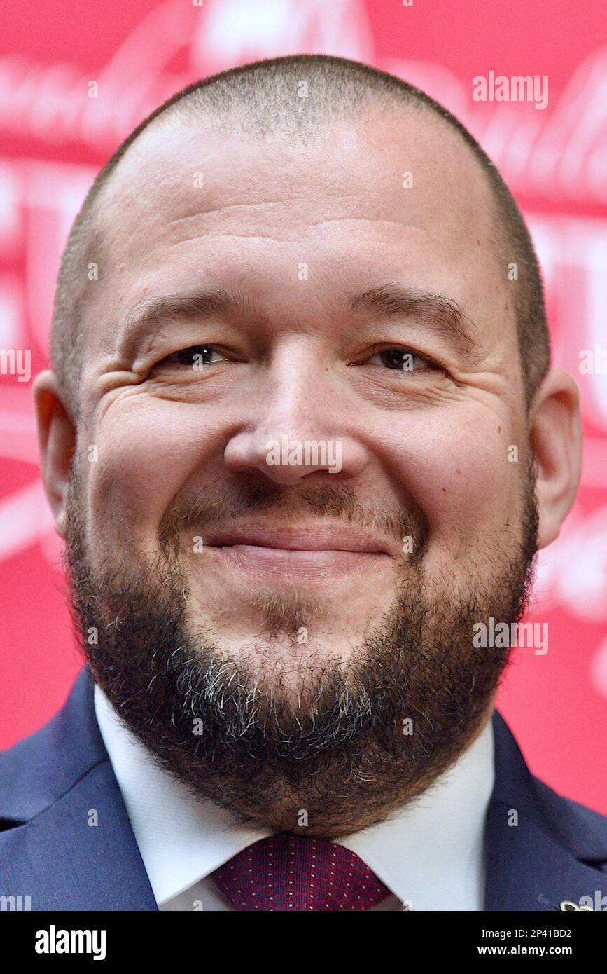 Strasburgo, Francia. 05th Mar, 2023. Inizio della cerimonia delle Guide Stars Michelin che si svolge durante due giorni a Strasburgo presso il Communauté Europénne d'Alsace e il Palais de la Musique et des Congrès. Alla presenza di Gwendal Poullennec, Guillaume Gomez, Jean Francois Piège, Frédéric Anton, Nicolas Stamm Corby, Jean-Luc Heimburger, Frédéric Bierry, Jean Luc Hoffmann, Monique Jung, Camille Sedira Miss Alsace.Strasbourg, Francia nordorientale, il 5 marzo 2023. Foto di Nicolas Roses/ ABACAPRESS.COM Credit: Abaca Press/Alamy Live News Foto Stock