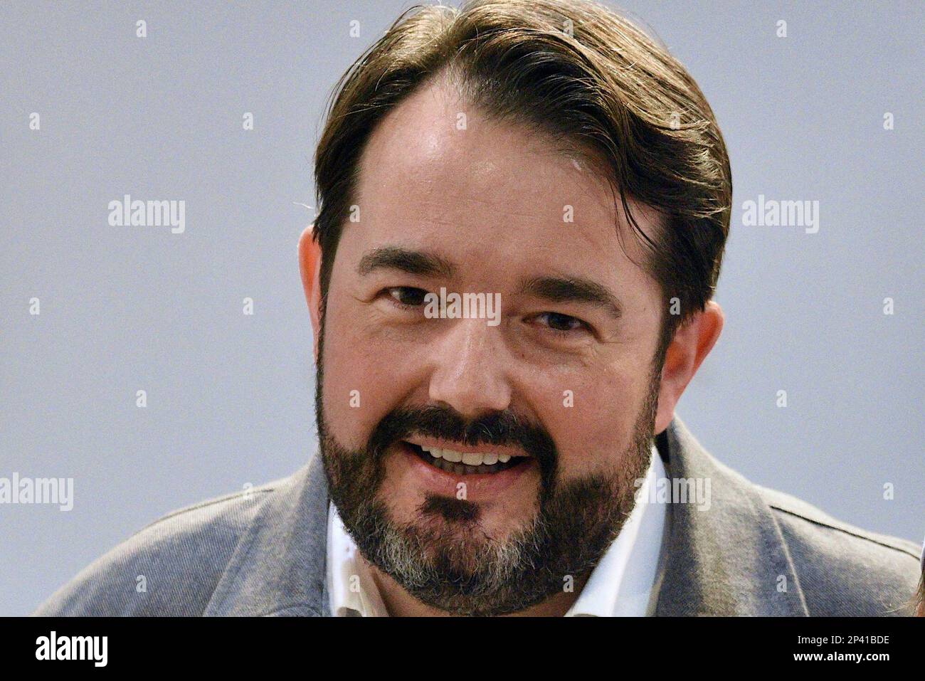 Strasburgo, Francia. 05th Mar, 2023. Inizio della cerimonia delle Guide Stars Michelin che si svolge durante due giorni a Strasburgo presso il Communauté Europénne d'Alsace e il Palais de la Musique et des Congrès. Alla presenza di Gwendal Poullennec, Guillaume Gomez, Jean Francois Piège, Frédéric Anton, Nicolas Stamm Corby, Jean-Luc Heimburger, Frédéric Bierry, Jean Luc Hoffmann, Monique Jung, Camille Sedira Miss Alsace.Strasbourg, Francia nordorientale, il 5 marzo 2023. Foto di Nicolas Roses/ ABACAPRESS.COM Credit: Abaca Press/Alamy Live News Foto Stock