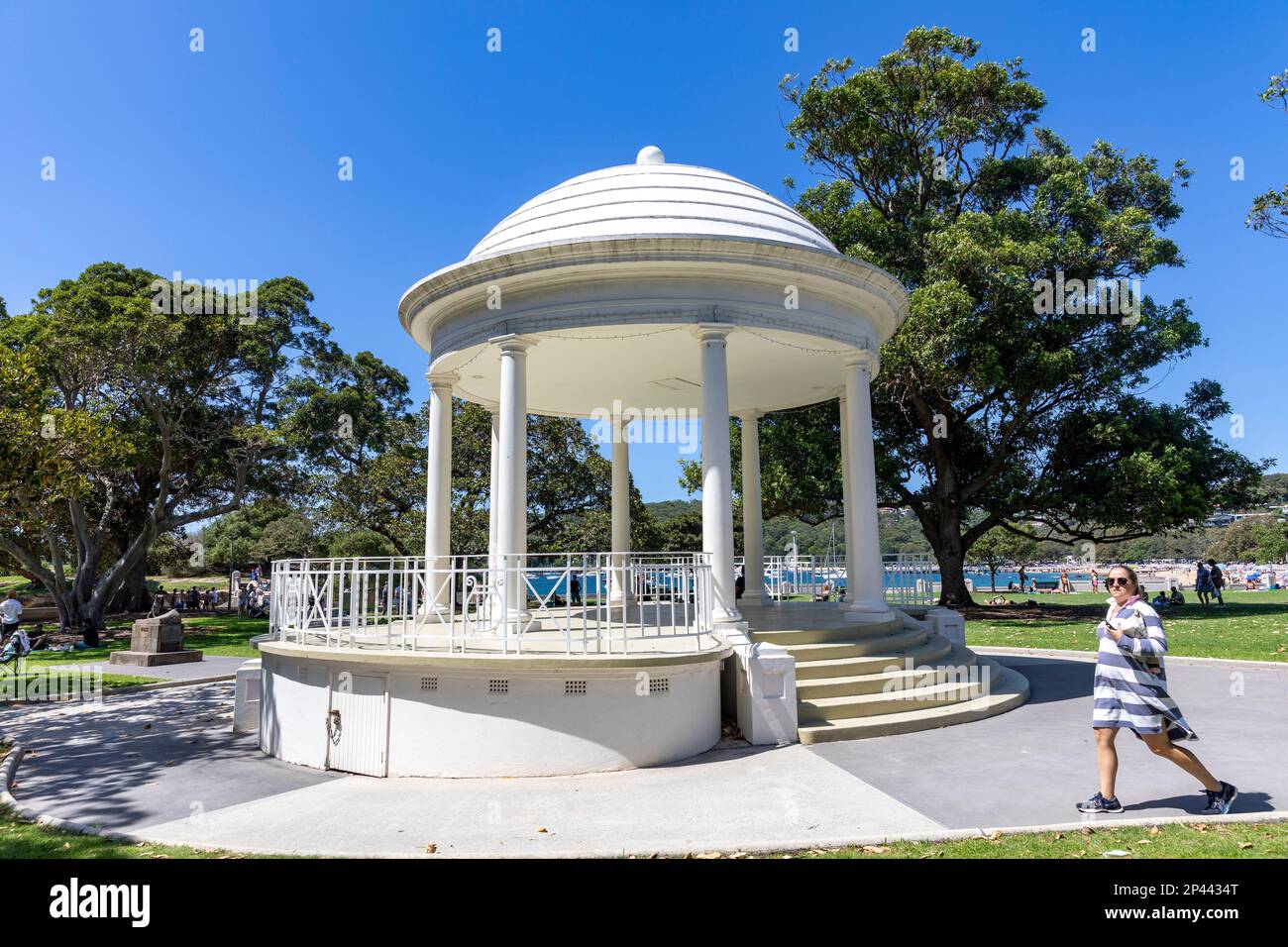 Rotunda al Balmoral Beach Sydney, costruito nel 1930, ospita band e matrimoni, Sydney, NSW, Australia Foto Stock