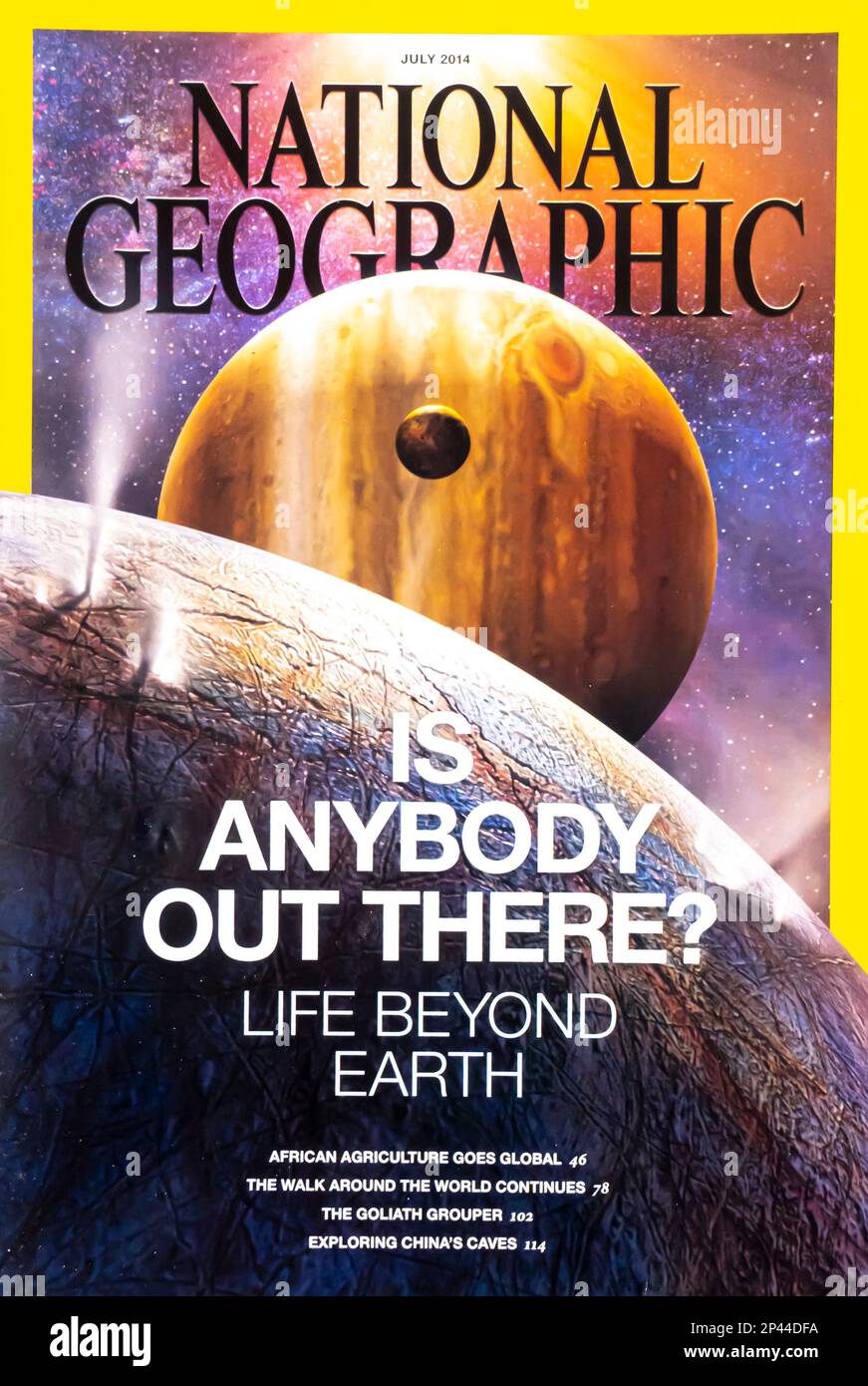 Copertina della rivista National Geographic luglio 2014 Foto Stock