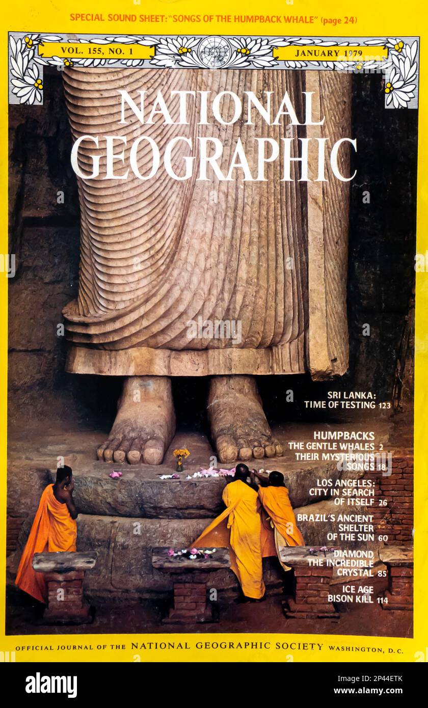 Copertina della rivista National Geographic gennaio 1979 Foto Stock