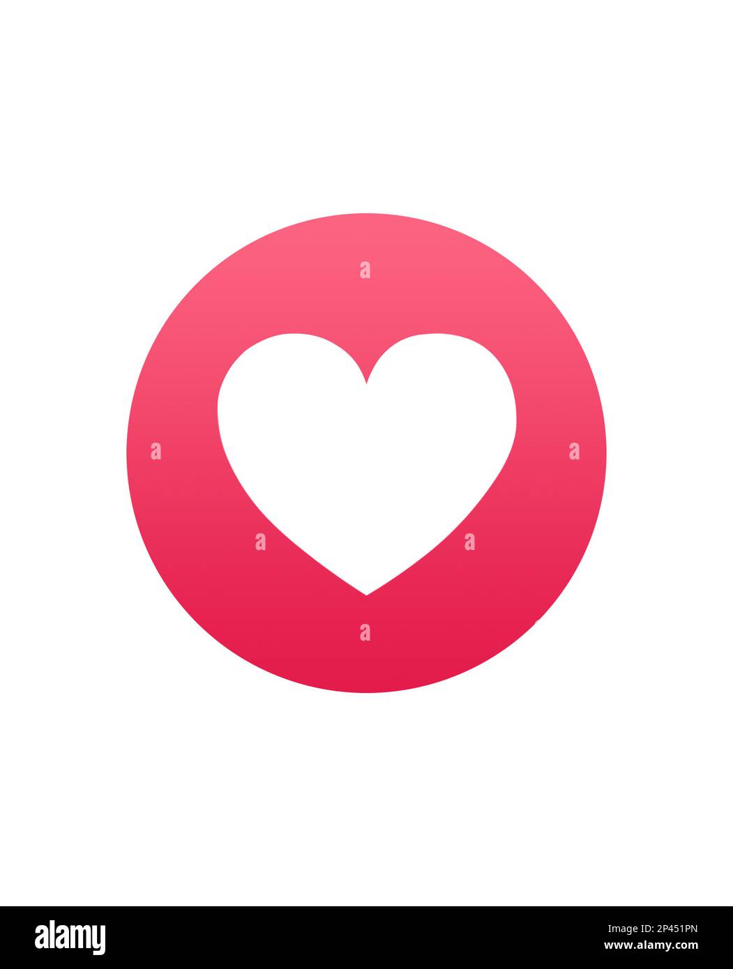 MYKOLAIV, UCRAINA - 19 SETTEMBRE 2021: Segno del cuore isolato su bianco. Pulsante mi piace di Facebook Foto Stock
