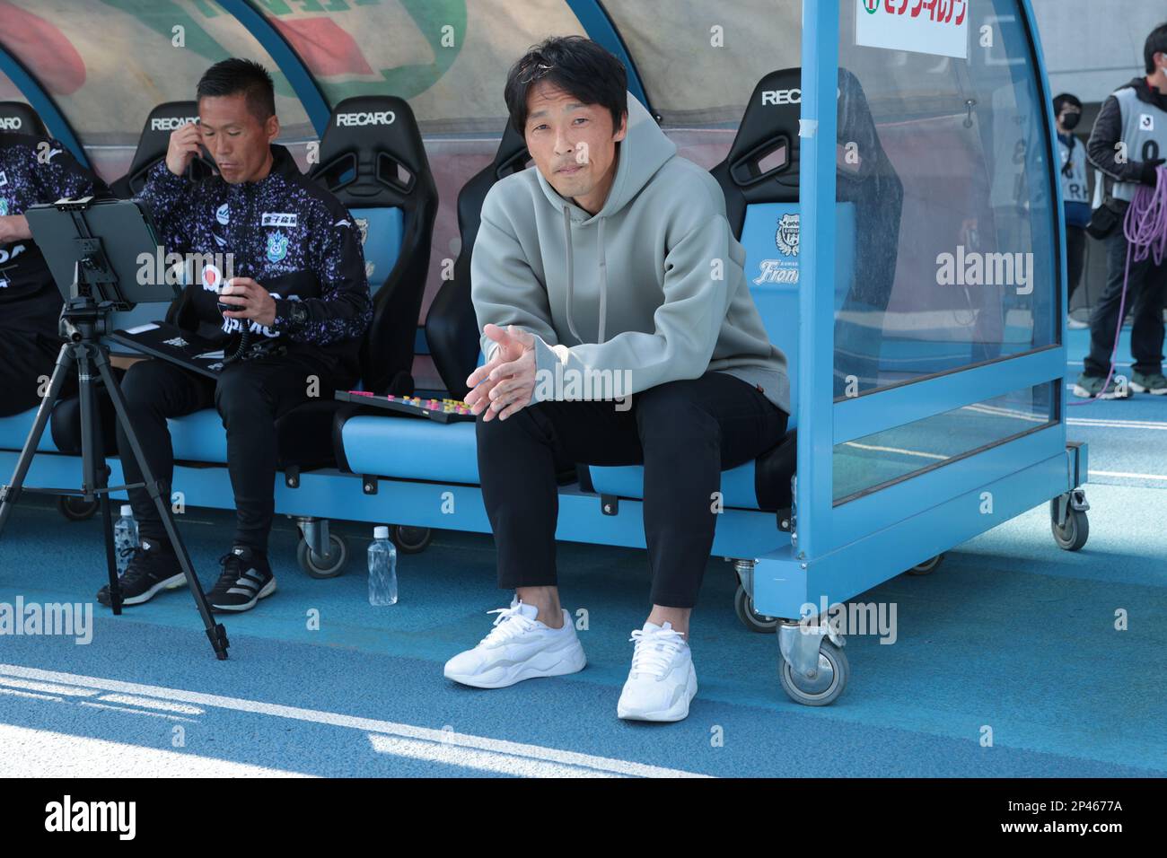 Kawasaki Todoroki Stadium, Kanagawa, Giappone. 4th Mar, 2023. Satoshi Yamaguchi (Bellmare), 4 MARZO 2023 - Calcio/Calcio : 2023 J1 incontro di Lega tra Kawasaki Frontale 1-1 Shonan Bellmare allo Stadio Kawasaki Todoroki di Kanagawa, Giappone. Credit: AFLO SPORT/Alamy Live News Foto Stock