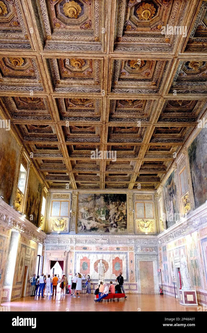 La Sala del Manto a Palazzo Ducale a Mantova Foto Stock