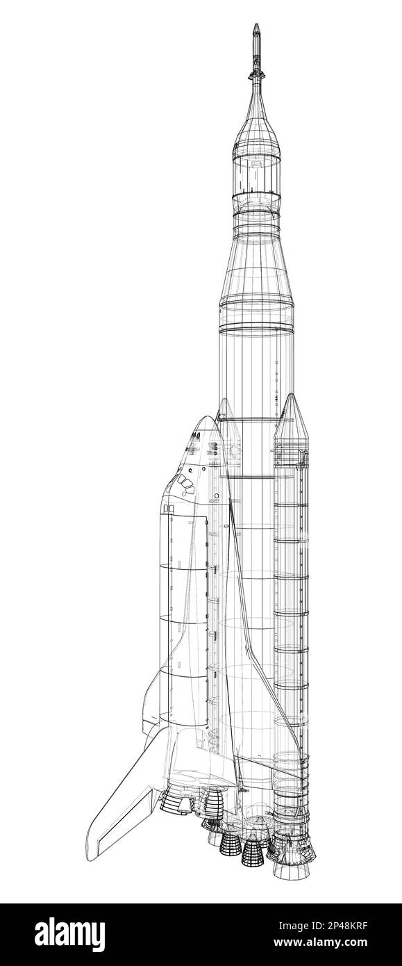 Navetta per il trasporto di razzi Foto Stock