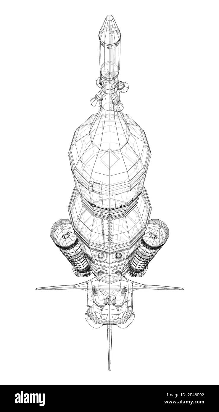 Navetta per il trasporto di razzi Foto Stock