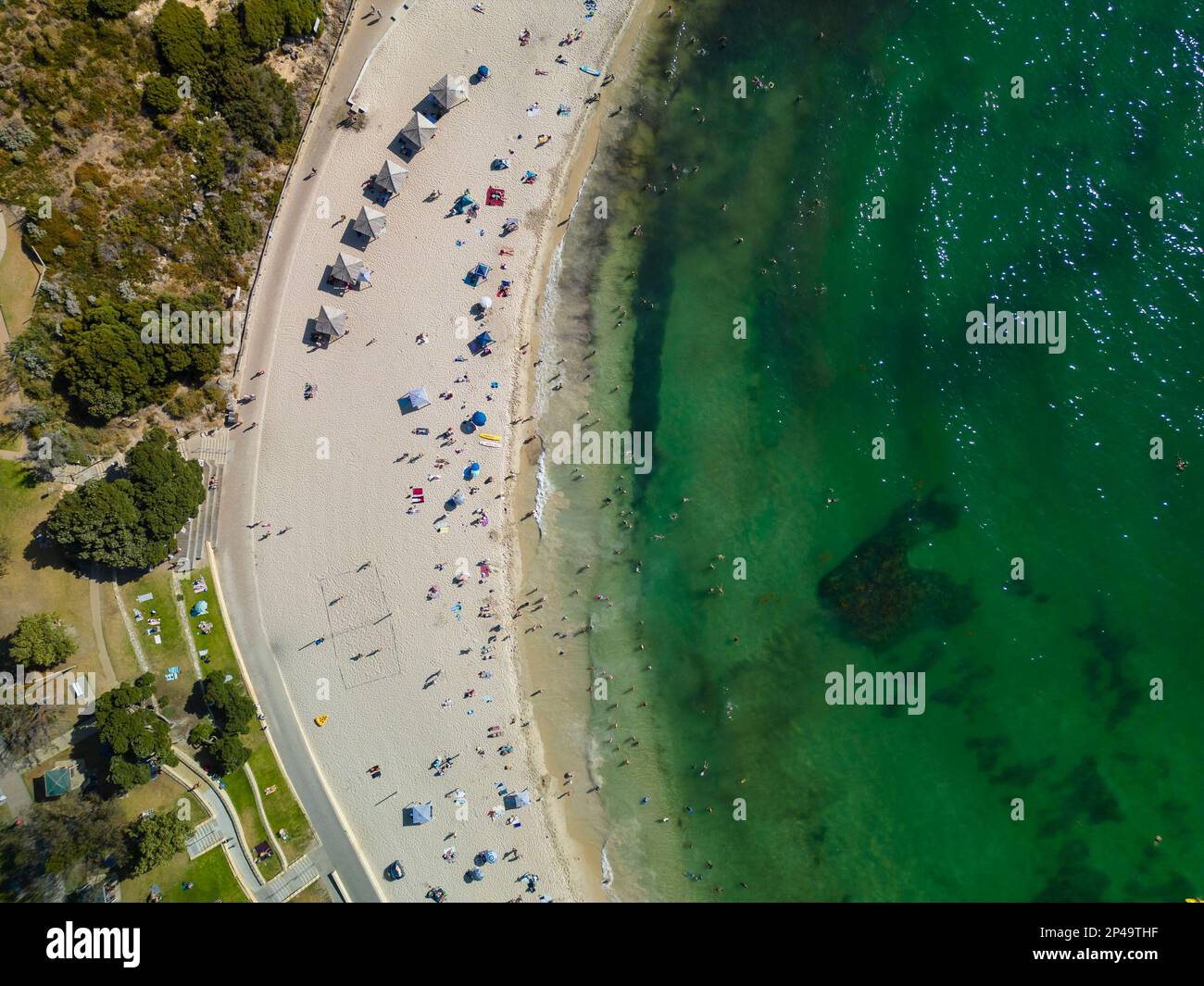 Veduta aerea dall'alto di Cottesloe Beach a Perth, Australia Occidentale Foto Stock