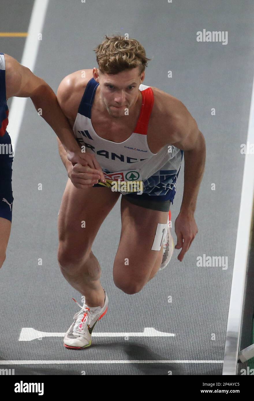 Istanbul, Turchia. 02nd Mar, 2023. Kevin Mayer di Francia, finale 1000m uomini Heptathlon durante i Campionati europei di atletica indoor 2023 il 2 marzo 2023 all'Atakoy Arena di Istanbul, Turchia. Foto di Laurent Lairys/ABACAPRESS.COM Credit: Abaca Press/Alamy Live News Foto Stock