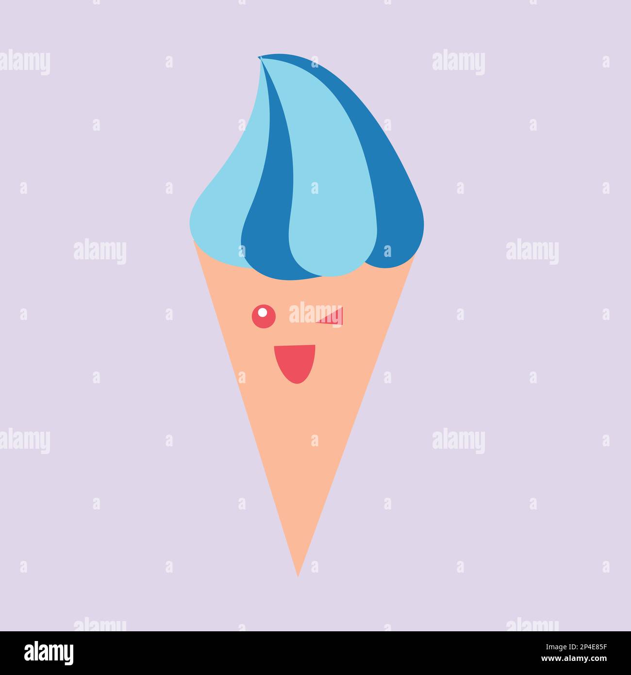 cono gelato con cioccolato, cono gelato Illustrazione Vettoriale