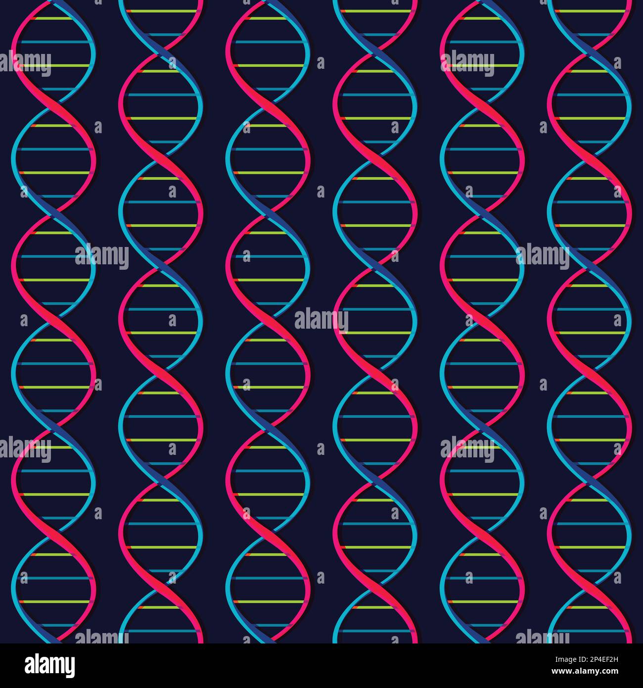 DNA (acido desossiribonucleico) senza cuciture. Illustrazione Vettoriale